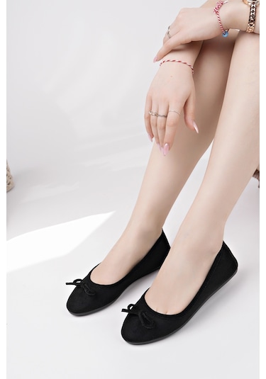 Muggo Miu Fiyonklu Kadın Deri Günlük Babet Kahverengi