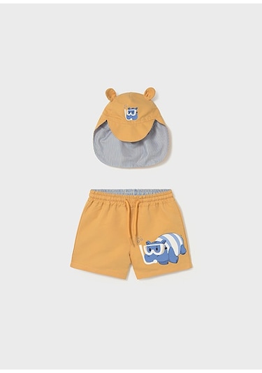 Mayoral Erkek Bebek Uv Korumalı Mayo Ve Şapka Seti Sarı - 01662