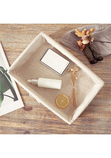 Xiaaokeji Dokuma Sepetler Piknik Sepeti Depolama Ekmek Tabağı Depolama Sepeti,c Kahverengi