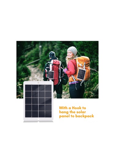 Mufunye 3w Güneş Enerjili Şarj Cihazı, Mikro Usb Bağlantılı, Taşınabilir, 3 Metre Kablo, Tırmanma Kancası Dahil