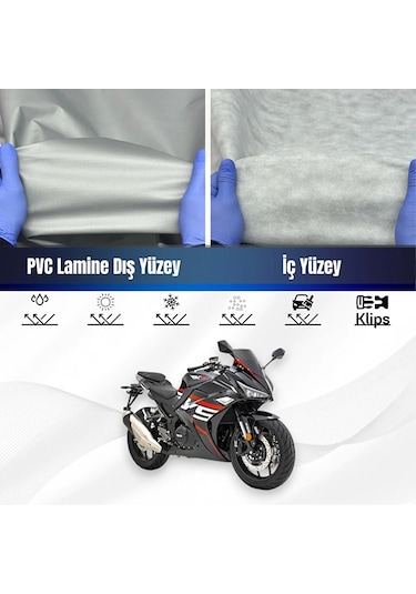 Carguard Falcon Sharp 150 Fitilli Motosiklet Brandası Çadır Örtü - Miflonlu