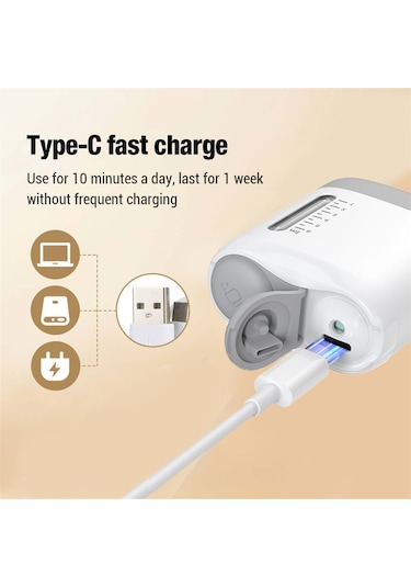 Leezsing Elektrikli Yağ Aplikatörü Tarak Saç Derisi Bakım Masaj Başlığı Rahatlatıcı Aletler Beyaz