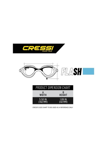 Parumarin Cressi Flash Black / Grey Tinted Yüzücü Gözlüğü