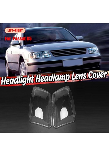 Dinosaurs Çift Sol + Sağ Passat B5 Araba Far Camı Kapağı Far Abajur Ön Işık Shell Kapak