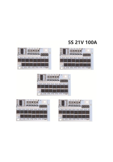 Motion003 5 Adet 5s 21v 100a Lı-ıon Lmo Bms Li-polymer Lityum Pil Koruma Devresi Asiri Sarj Sicaklik Sensoru