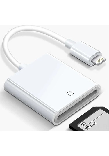 Hangfox İphone Uyumlu İpad Uyumlu İçin Lightning'dan Sd Kart Okuyucu - Fotoğraf Video Aktarıcı, Uygulama Gerektirmeyen, Hızlı Veri Transferi 20-30mb/s