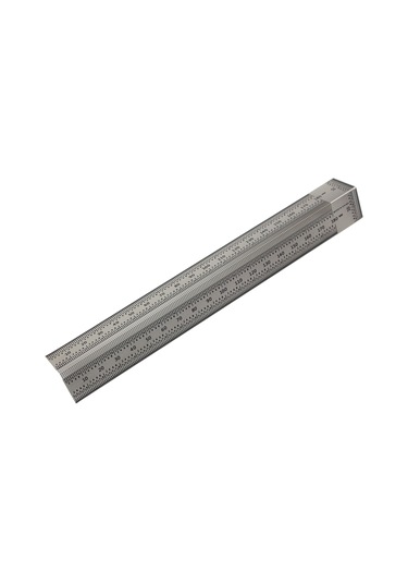 Lemestar Paslanmaz Çelik T Tipi Delikli Ölçüm Cetveli - Ahşap İşleme Ve Markalama İçin Hassas Ölçüm Aleti