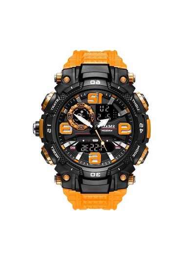 Novahub Smael 1921 Doğa Sporları Su Geçirmez Erkekler Aydınlık Zaman İzle Elektronik Saat Turuncu Ve Mavi Çok Renkli Çok Renkli