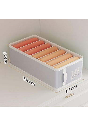 Sones Ana Sayfa Giyim Bölmeleri Nem Geçirmez Saklama Kutusu Katlanabilir Pantolon Düzenleyici Beyaz Küçük 7-ızgara Diğer