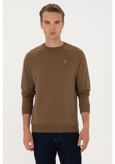 U.s. Polo Assn. Erkek Haki Sweatshirt 50313752-vr027 Haki
