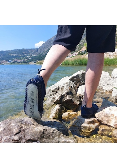 Serabien M Lacivert Kaydırmaz Taban Havuz Deniz Sörf Ayakkabısı 001