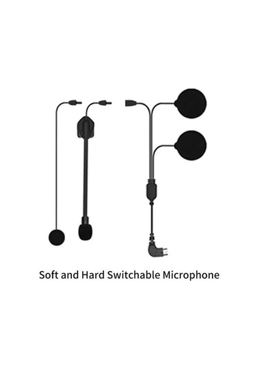Mikrofonlu Motosiklet Kaskı Kulaklığı Tam/yarım Yüz Kaskları İçin 2 Si 1 Arada Kulaklık Seti