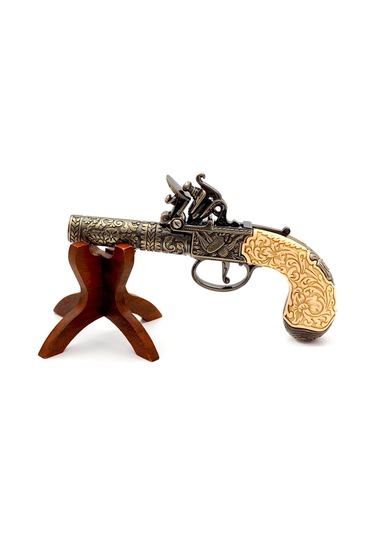 Denix Dekoratif Flintlock Pocket Pistol 19,5 Cm, Londra 1795