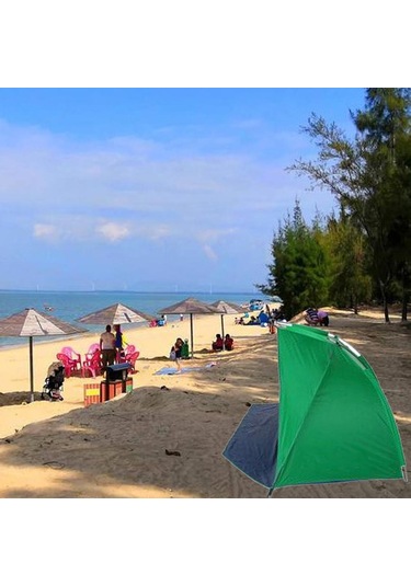 Suntek Plaj Çadırı Güneş Barınağı Gölgelik Açık Bahçe Yeşil