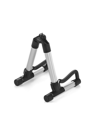 Ruicoo Alüminyum Alloy Ukulele Stantı 18-26 İnç İçin Taşınabilir A-çerçeve Yumuşak Yastıklarla Gümüş Renkli