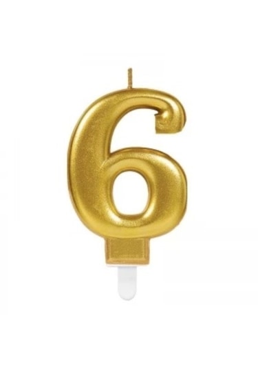 6 Rakam Mum Gold Renk Gold