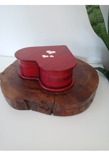 Ahşap Kalpli Hediye Kutusu