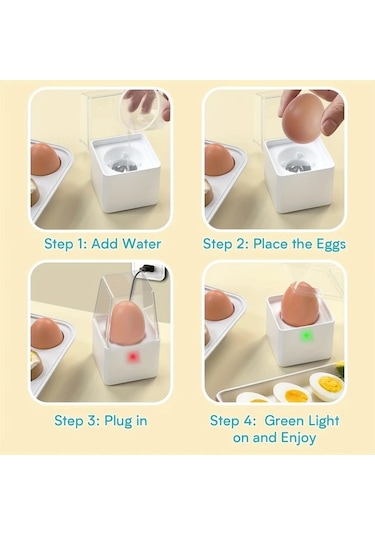Honeybeeshop Beyaz Pancerka Hizli Tek Yumurta Pisirici Mini Elektrikli Kazan Otomatik Kapama Enerji Tasarruflu