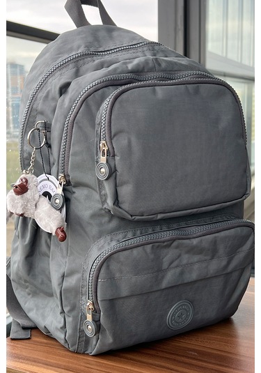 Nemo Group Gri Okul Sırt Çantası Krinkıl Kumaş Gri