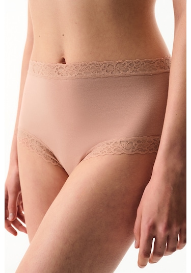 Penti Bej Comfy Pamuklu Yüksek Bel Slip Külot