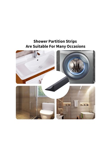 Reedark Beyaz Otomatik Yapışkan Duş Engeli - 2 Metre Katlanabilir Islak/kuru Ayrımı Sıvı Engeli Banyo Mutfak Kullanıma Uygun Beyaz