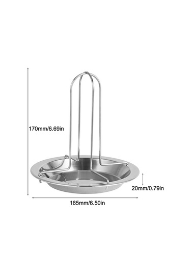 Konesam Dışarıda Kamp İçin Çelik Izgara, Tavuk Pişirme Tepsisi, Islak Et İçin Destekleyici, Lezzeti Artıran Füme Efekti Gümüş