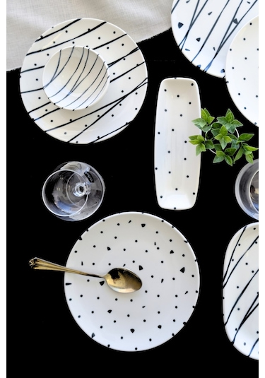 Tabak Evi Porselen Dash Kahvaltı Takımı 6 Kişilik 14 Parça Tvl14kahprs1103 Çok Renkli