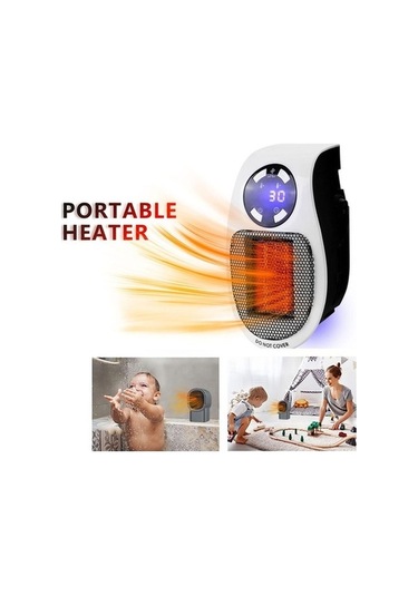 Flybuy 500w Hızlı Isıtıcı, Zamanlayıcı, Led Ekranlı Taşınabilir Seramik Isıtıcı Kışlık Konfor İçin Mükemmel, Ofis Ve Ev İçin Uygun