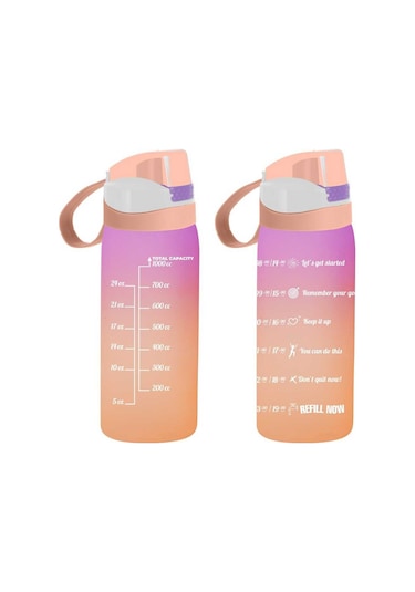 Herevin 161646-162 Su Şişesi Motivasyon Su Matarası Suluk Yavruağ