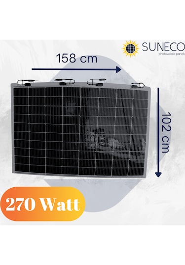 260 Watt Yüksek Amper Yarı Esnek Güneş Paneli Half Cut Monokrista