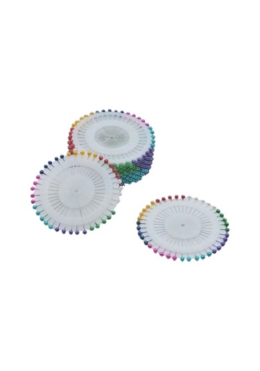 Toplu İğne Renkli Başlı 12 Top