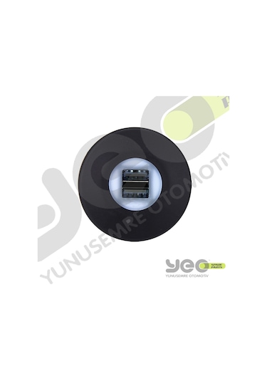 Çift Usb Işıklı Araç Şarj Soketi 12-24V 4.2A Mavi