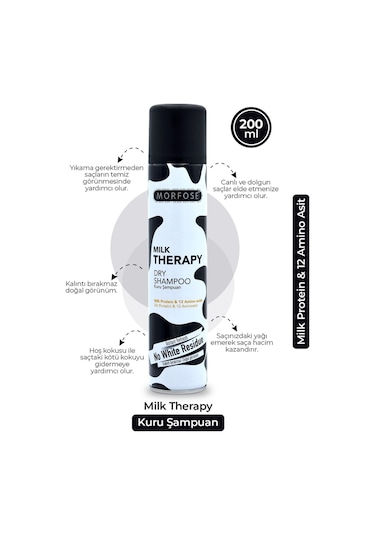 Morfose Kuru Şampuan Milk Therapy 200 ML + Kuru Şampuan Ekstra Hacim 200 ML