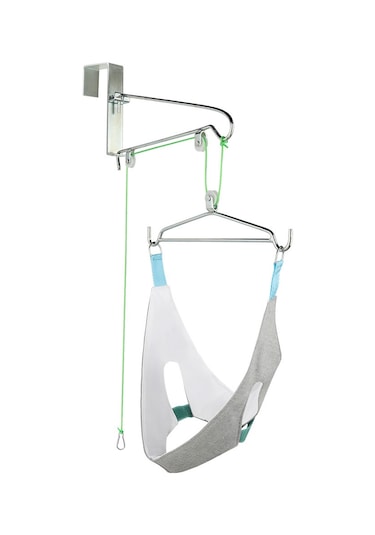 Servikal Traksiyon Cihazı, Servikal Traksiyon Aleti Kapısı Asılı Servikal Traksiyon Çerçevesi Gümüş