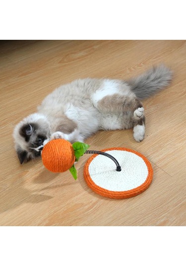 Suntek Kedi Tırmalama Pedi Kitty Tahtası Sisal Topu Ile Turuncu