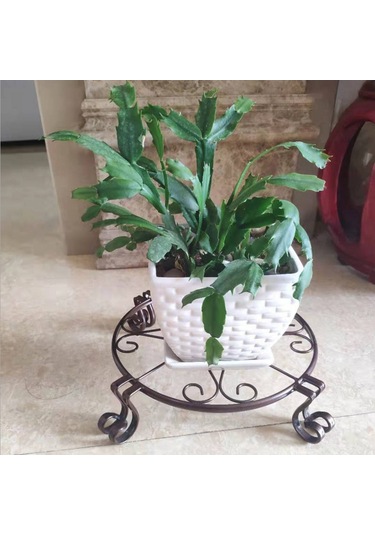 Yaozixa Büyük Boy Siyah Metal Çelik Süs Bitki Tutucu, Dışarıda Ve İçeride Kullanım, Pas Koruyucu, Sağlam Dört Ayaklı Susturucu