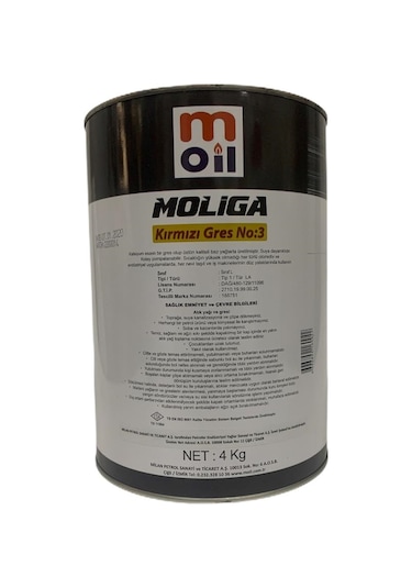 Moil Moliga Kırmızı Gres 3 4 KG