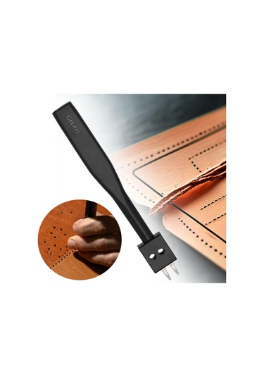 Suntek Deri Çatal Yumruk El Aleti Çelik Yuvarlak Delik 2-diş 2 Diş