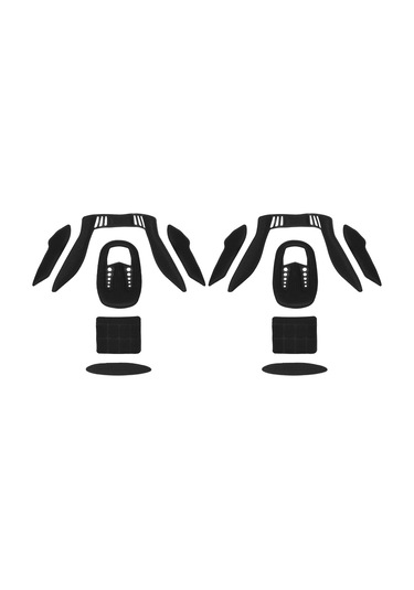 Geeroyoo Çocuk Kaskı İç Astarı Seti - Yb18542 Ve Y11984 Uyumlu, Kalın+ince 2'li Takım, Ter Emici Siyah