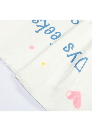 Yaozixa Bebek Büyüme İzleyici Battaniye 100x120cm - Flanel Fotoğraf Dekoru, Renkli Gökkuşağı Desenli, Yeni Doğan Hediyesi Çok Renkli