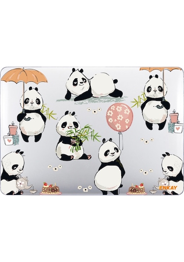 Macbook Pro 16" A2485 Panda Desenli Koruyucu Laptop Kılıfı Panda