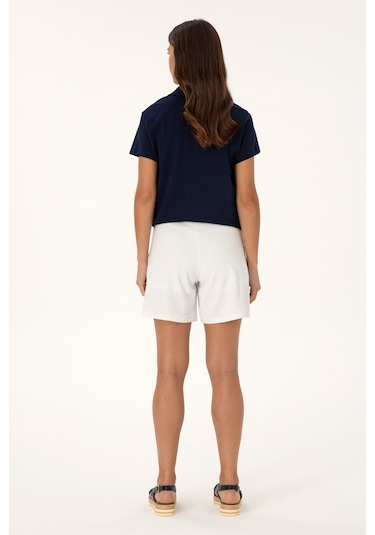U.s. Polo Assn. Kadın Ekru Şort Örme 50289193-vr019 Ekru
