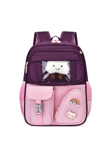 Çocuk Çantası Karikatür Sevimli Rahat Küçük Okul Çantası Czckck Koyu Mor