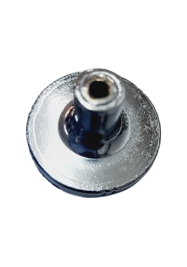 Porselen Düğme Kulp Metal Krom Çiçekli / 5 Adet Krom