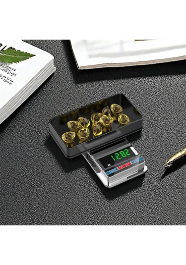 Oldfriend Mini Dijital Cep Terazisi Toz Kılıflı Yeşil Lcd Ekran Gümüş Siyah Mutfak Çay Takı Tartımı Gümüş Ve Siyah Ds-111