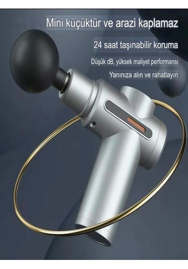 Amg017 Taşınabilir Sessiz Mini Masaj Aleti - 6 Hız Ayarlı, Lcd Ek Siyah