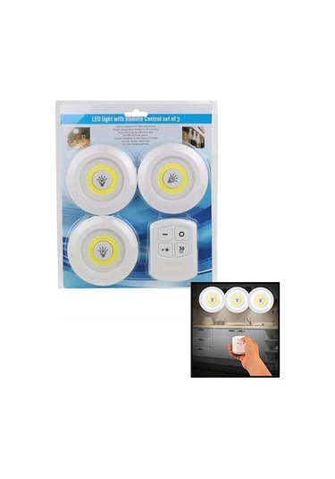 Yuvarlak 3 Parça Dokunmatik - Kumandalı Lamba Seti 5365 Çok Renkli