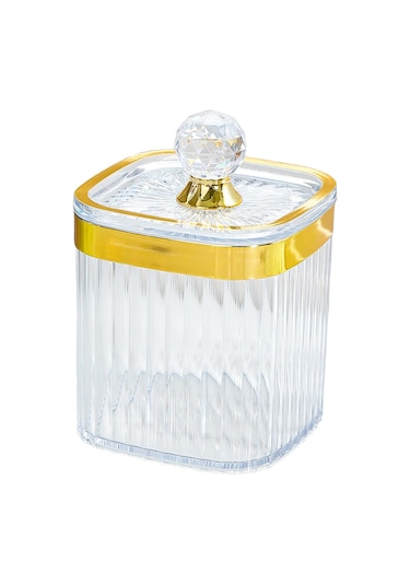 Suntek Magideal Gıda Saklama Kabı Kapaklı Kavanoz Baharat Servis Altın