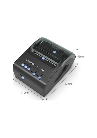 Zj-5810 58mm El Termal Makbuz Yazıcısı Usb Bluetooth Taşınabilir Yazıcı