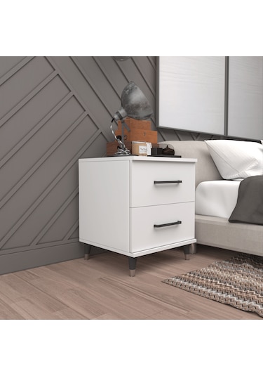 Şifonyer Dört Çekmeceli Parlak Beyaz